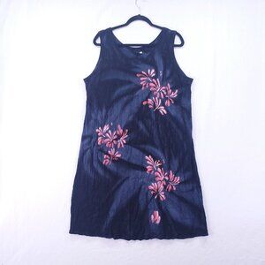 Hibiscus Collection Hawaii Dress One Size Tie Dye Floral Sleeveless Vacation